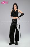 Outfit Phối Sẵn - (Áo Kim Sa Đen Mũ Trùm Kèm Bao Tay Kim Sa)