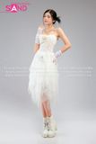 Outfit Phối Sẵn - (Áo 2 Dây Cúp Ngực Tua Rua Trắng phối Váy Voan Trắng)