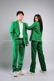Outfit Phối Sẵn - (HQD0904 Quần Tây Suông Nam Đủ Màu - Xanh Lá Cây Đậm HAV0904 Áo Khoác Vest Nam Đủ Màu - Xanh Lá Cây Đậm)