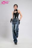 Outfit Phối Sẵn - (Quần Jean phối Bodysuit Da Bóng)