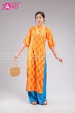 TAC0608 Áo Dài Gấm Thọ - Màu Cam