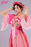 TYD0511 Set Tứ Thân Tấm Cám Thiết Kế Hoạ Tiết Voan Xoè - Đỏ Hồng