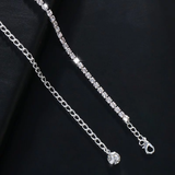 Chain dây bụng đính đá bạc ánh kim lấp lánh đơn