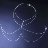 Chain dây vòng ngực nối bụng đôi đính đá ánh kim lấp lánh
