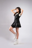 Outfit Phối Sẵn - (Chân Váy Đen phối Gile Kaki Đen)