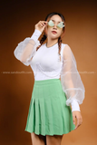 Chân váy xếp li - Xanh lá