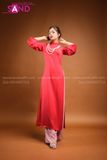TAC0422 Áo Dài Lụa Tây Thi Đỏ
