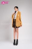 Outfit Phối Sẵn - (Chân Váy Nâu phối Vest Nâu Vàng Cà Vạt Nâu Sọc)