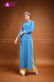 TAA0810 Áo Dài Truyền Thống Màu Xanh