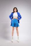Outfit Phối Sẵn - (Chân Váy Xanh Dương phối Vest Xanh Dương)