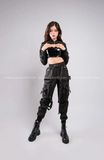 Outfit Phối Sẵn - (Quần Swat Cao Cấp phối Áo Quây Đen Da Bóng)