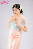 TNT0507 Trang Phục Dân Tộc Khơ Me/Thái Lan Nữ - Xanh Hồng