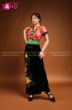NTH0401 Trang Phục Dân Tộc Thái Đỏ Nữ Phối Ren