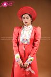 TCB0404 Nhật Bình Cổ Phục Việt Màu Đỏ - Nữ