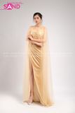 VDD1105 Váy Dạ Hội Nude Dài Đính Đá Voan