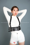 Đai ngực da 3 dây bụng