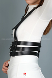 Đai ngực da 3 dây bụng