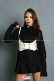 Đai nịt bụng da - Trắng