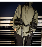 Dây đeo vai bụng phối túi unisex Nam Nữ - Đen