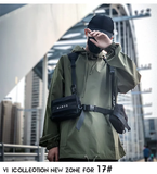 Dây đeo vai bụng phối túi unisex Nam Nữ - Đen