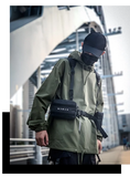 Dây đeo vai bụng phối túi unisex Nam Nữ - Đen