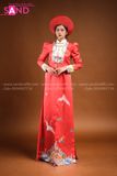TCB0404 Nhật Bình Cổ Phục Việt Màu Đỏ - Nữ