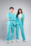 Outfit Phối Sẵn - (Set Vest Quần Ống Suông Xanh Biển Nam)