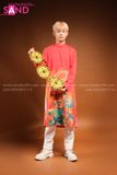 TAD0401 Áo Dài Rồng Đỏ Nam