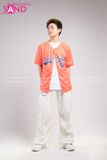 Outfit Phối Sẵn - (Quần Nắp Ngang Trắng phối Bóng Chày Cam)