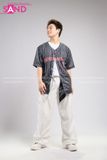 Outfit Phối Sẵn - (Quần Nắp Ngang Trắng phối Áo Bóng Chày Sọc Đen)