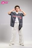 Outfit Phối Sẵn - (Quần Nắp Ngang Trắng phối Áo Bóng Chày Sọc Đen)