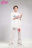 Outfit Phối Sẵn - (Quần Nắp Ngang Trắng phối Áo Bóng Chày Trắng)