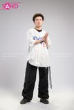 Outfit Phối Sẵn - (Quần Nắp Ngang Đen phối Áo Bóng Chày Trắng)