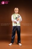 TNH0901 Trang Phục Hanbok Nam Xanh Lá Đen