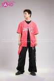 Outfit Phối Sẵn - (Quần Nắp Ngang Đen Túi Hộp phối Bóng Chày Sọc Đỏ)