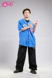 Outfit Phối Sẵn - (Quần Nắp Ngang Đen phối Áo Bóng Chày Xanh)