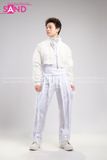 Outfit Phối Sẵn - (Quần Lông Trắng phối Áo Khoác Crop Trắng)