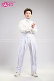 Outfit Phối Sẵn - (Quần Lông Trắng phối Áo Khoác Crop Trắng)