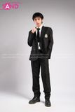 Outfit Phối Sẵn - (Quần Tây Đen Phối Vest Đen Học Sinh)
