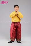 KLO0301 Trang Phục Dân Tộc Trẻ Em - Lào Đỏ Vàng Nam