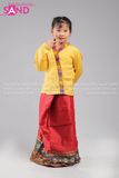 KLO0302 Trang Phục Dân Tộc Trẻ Em - Lào Đỏ Vàng Nữ