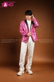 Outfit Phối Sẵn - (Quần Tây Trắng phối Vest Kim Sa Hồng)