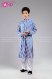 TCN0702 Áo Dài Ngũ Thân Nam Gấm Tím