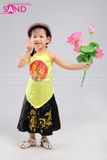 KYK0302 Yếm Vàng In Kim Tuyến Đụp Đen Trẻ Em (size cấp 1 & mầm non)
