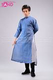 TCN0801 Áo Ngũ Tấc Nam Xanh