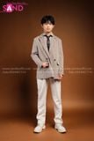 Sơmi Dài Tay Xám Nam PVN3574 Phối Vest