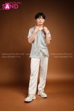Áo Sơ Mi Nhũ Bạc Ngắn Tay AN062201