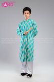 TCN0912 Cổ Phục Áo Ngũ Tấc Xanh Ngọc Đậm Hoạ Tiết - Nam