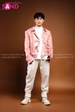 Outfit Phối Sẵn - (Quần Suông Trắng phối Áo Khoác Hồng)
