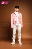 Outfit Phối Sẵn - (Quần Suông Trắng phối Áo Khoác Hồng)